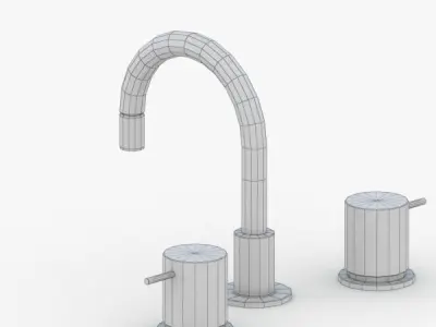 1667 - Water Tap Low-poly 3D model