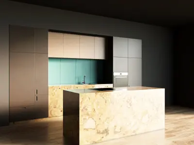 9-Kitchen9 matte 1 3D model