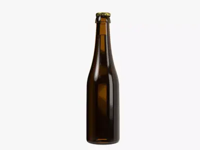 Beer bottle brown 04 3D model