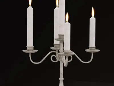 Multi Candle Holder Low-poly 3D model