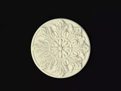 rosette decorative medallion 3D model 8