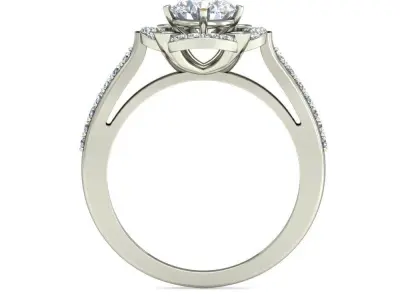 Women Wedding Engagement Ring 3D print model 23