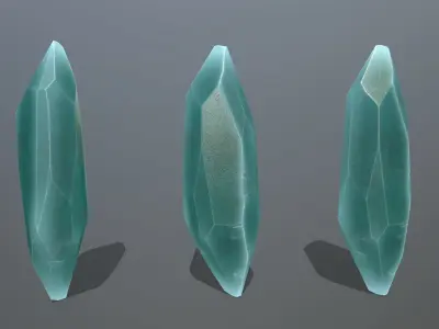 Crystal Set of crystals Low-poly 3D model