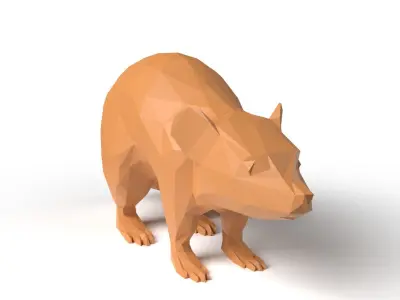 Mouse Low Poligonal Low-poly 3D model