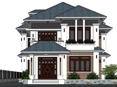 P185-Sketchup 1001 - House  3D model