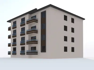 Apartment03 modern apartment building 3D model