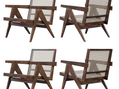 Brown WESTBROOK Dining Chair 3D model