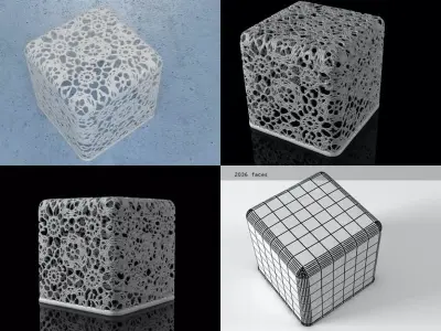 Crochet Table Small 3D model