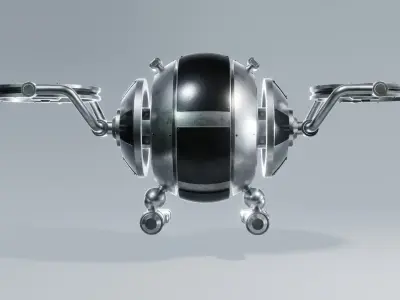 Sci-Fi Security Drone 3D Model 3D model