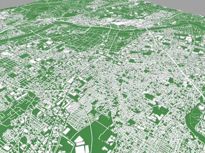 Cityscape Kumamoto Japan 3D model