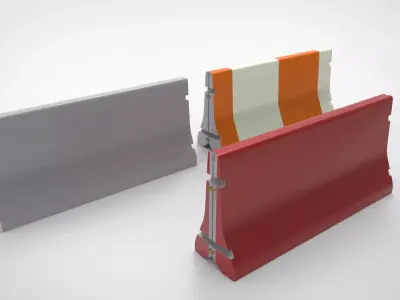 road barrier 3D model