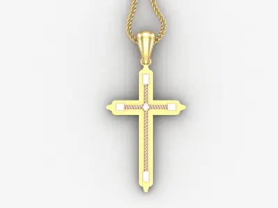 Cross Light Gold 4CP082 3DM STL 3D print model