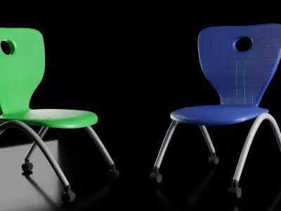 School Chair Free 3D model