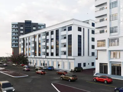 Office Building 5Levels project I revit-D5 Architectural Files 3D model