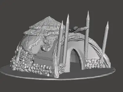 Orc hut 3D print model