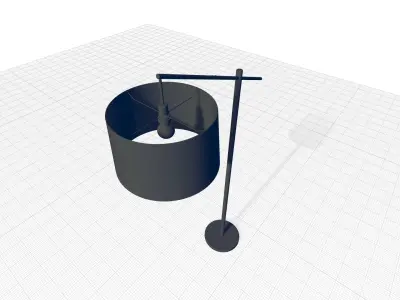 Dyanne Task-Reading Floor Light Lamp 3D model
