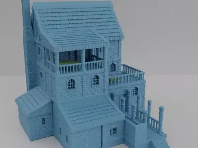 Noble  Villa Tabletop Terrain 15 mm 3D print model