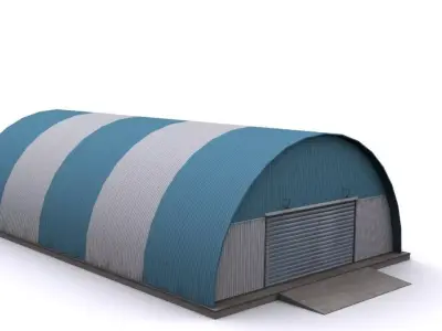 Hangar a2 Low-poly 3D model
