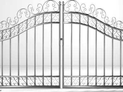Steel Door Gate Type 3 3D model