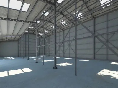 Warehouse 2 Low-poly 3D model purchase