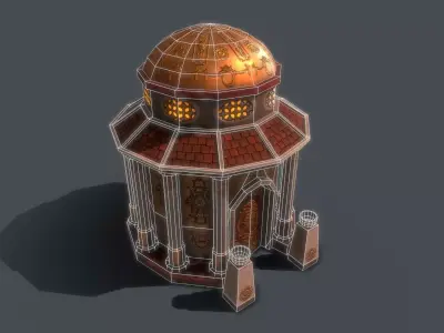 Ancient Altar Low-poly 3D model