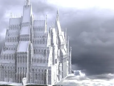 Country haunted mansion massive 3D 3D model