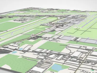 Houston Intercontinental George Bush Airport United States 3D model