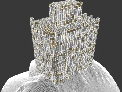Sugar Cube Building 3D model
