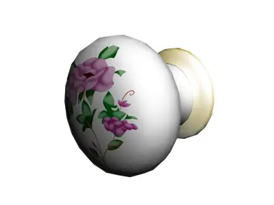 textured knob Handle 3 Low-poly 3D model