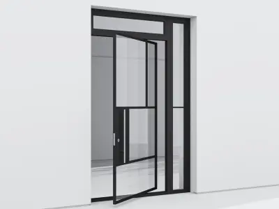 Aluminium door 183 3D model