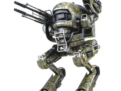 Robot rocket launcher 3D model