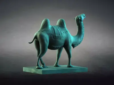 Cultural Relics Camel ancient unearthed sculpture  3D model