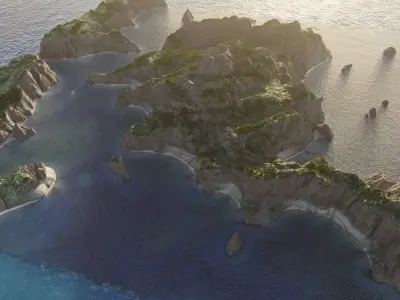 Island Terrain 3D model