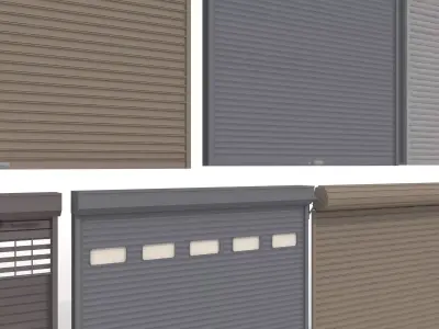 Metal Door Roller Shutter 3D model