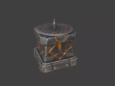 Ancient Volcanic Artifact Low-poly 3D model