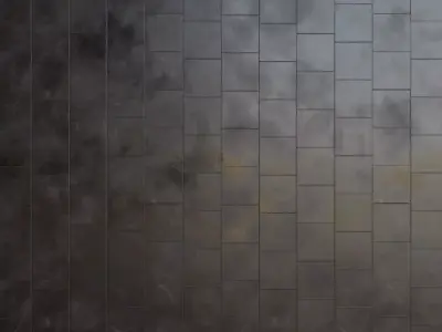 Polished Charcoal Veined Marble Blocks PBR Seamless Texture