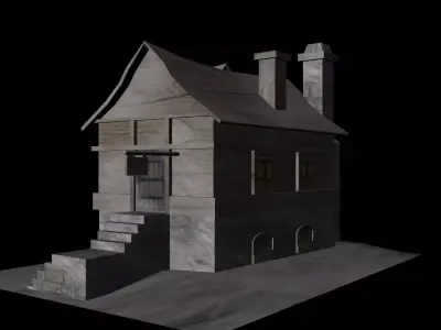 Low poly model of MMO House 4 3D model