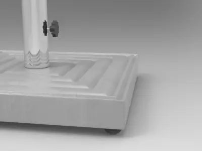 Kumba Parasol Base Low-poly 3D model