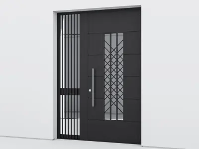 Aluminium door 192 3D model