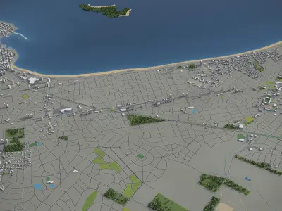 Montevideo  Low-poly 3D model