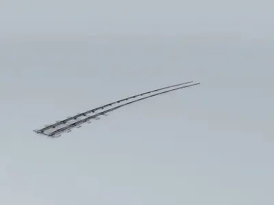 Eco Rail N/Gauge Long Curve Old Steam Days Free 3D model