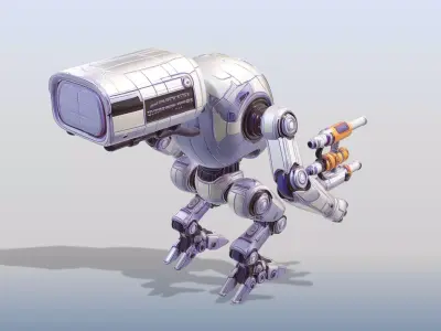 Humanoid Robotic Suit Realistic Model for Games Visual Effects 3D model