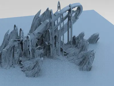 Mines of Moria castle 4  3D model