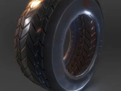 Stylized Sci Fi Factory Robot  5 Assets  One Procedural Texture Low-poly 3D model