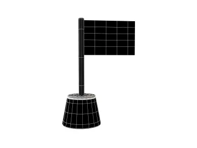 Cartoon Taiwan Flag v2 001 Low-poly 3D model