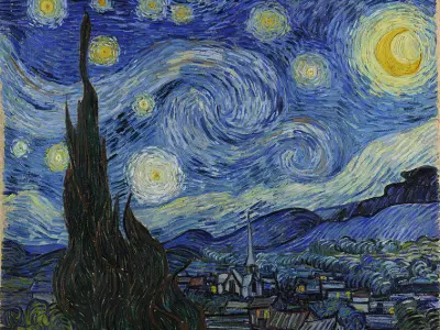 Vincent van Gogh - Starry Night Lithophane Free 3D print model