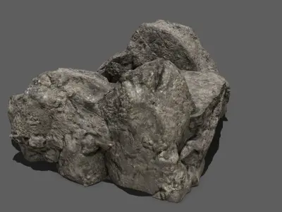 Rock Stair Low-poly 3D model
