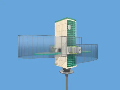 Futuristic Architecture Skyscraper 06 3D model