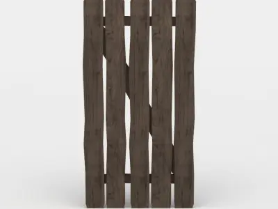 Window shutter Low-poly 3D model