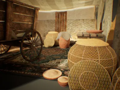 Grain Storage Store 26 Assets Low-poly 3D model